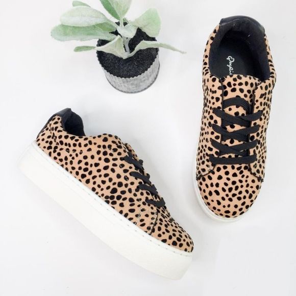 🍭 Mix & Match 2/$75 🍭 Qupid Chic Spotted Leopard/Cheetah Platform Sneaker - Picture 2 of 6